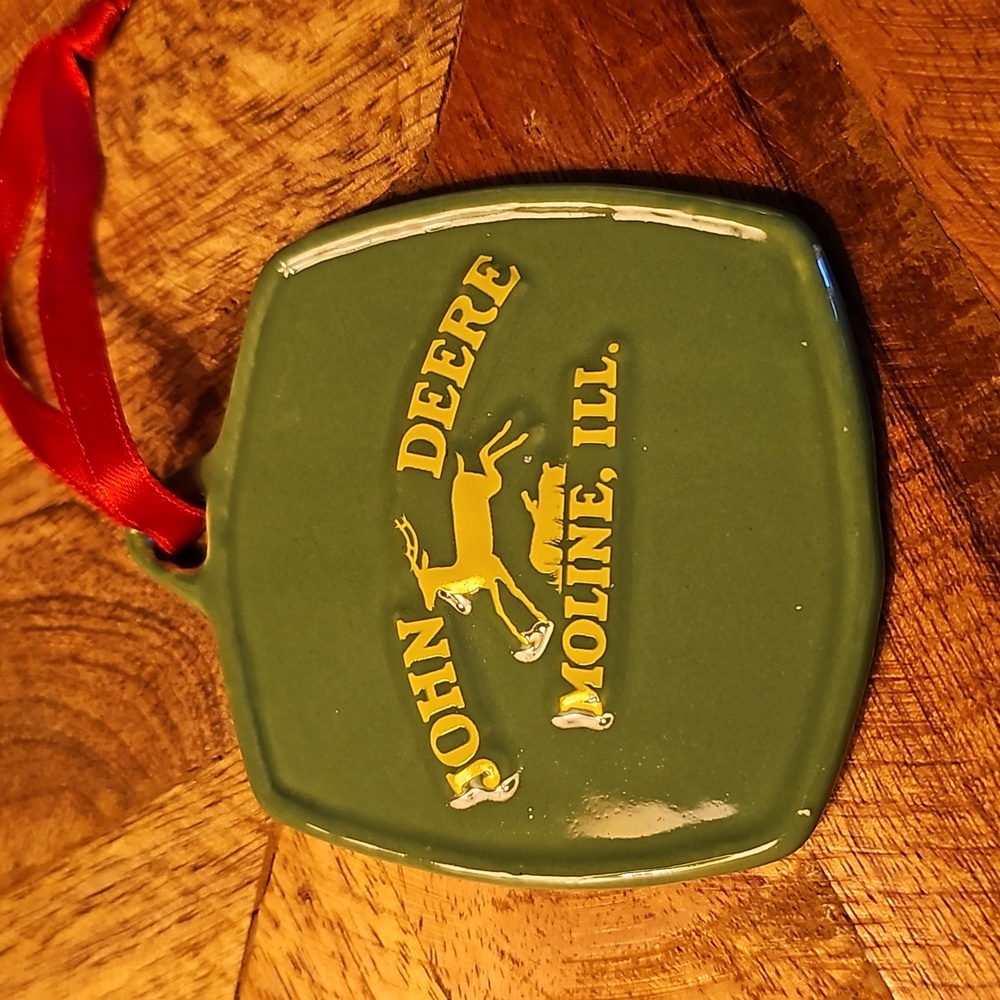 John Deere Christmas ornament logo